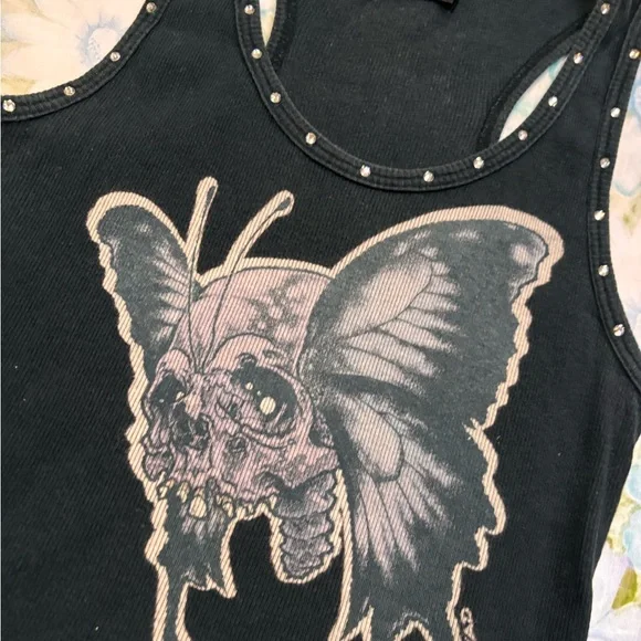 hysteric glamour skull butterfly tank top -